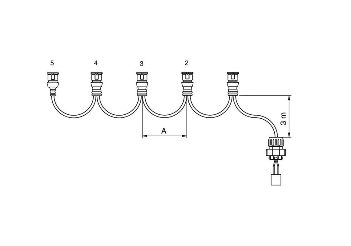 Kabel für seitliche Positionsleuchten 5 JPT Anschlussstecker 5,5 m